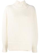 Zucca Ribbed Turtleneck Jumper - Neutrals