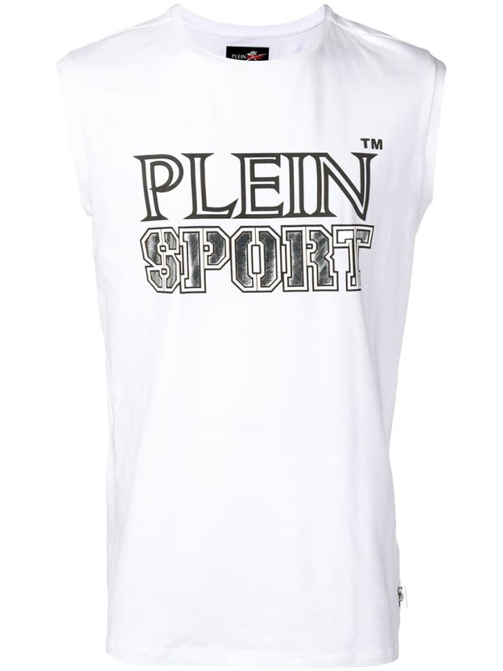 Plein Sport Logo Tank Top - White