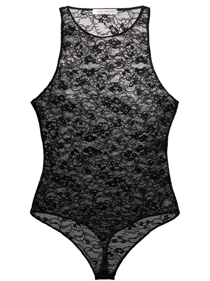 Faith Connexion Dentelle Lace Sleeveless Bodie - Black