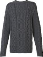 Maison Margiela - Distressed Cable Knit Jumper - Men - Wool/alpaca/polyimide - M, Grey, Wool/alpaca/polyimide
