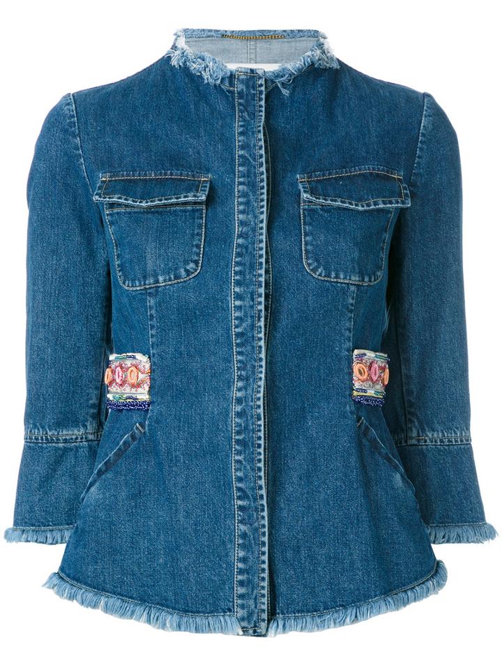 Bazar Deluxe Denim Jacket, Women's, Size: 44, Blue, Cotton