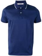 La Fileria For D'aniello Contrasting Collar Polo Shirt, Men's, Size: 46, Blue, Cotton