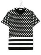 Msgm Kids Teen Star Print T-shirt - Black