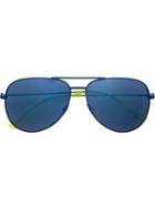 Saint Laurent 'classic Surf' Aviator Sunglasses, Adult Unisex, Blue, Metal