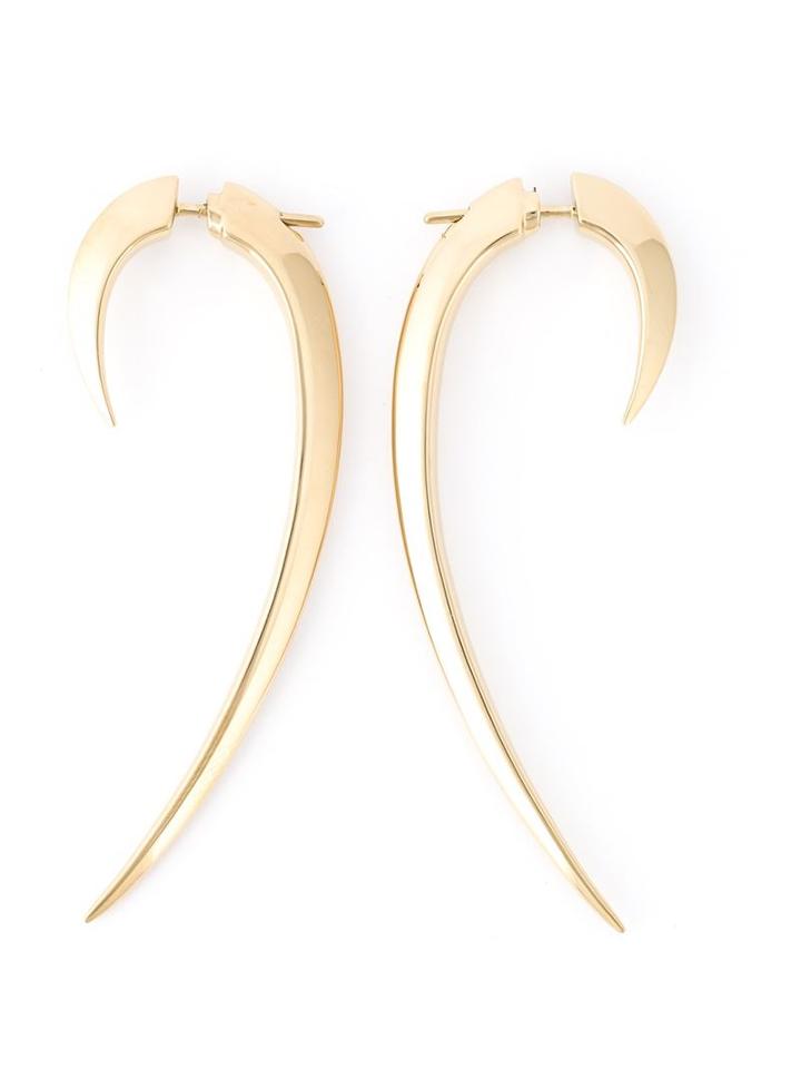 'signature Tusk' Long Earrings, Women's, Metallic, Shaun Leane