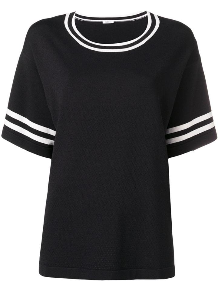 P.a.r.o.s.h. Contrast Stripe T-shirt - Black