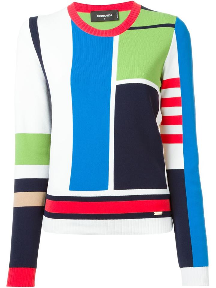 Dsquared2 Colour Block Sweater, Women's, Size: Xs, Polyamide
