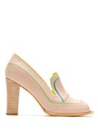Sarah Chofakian Color Block Piping Pumps - Neutrals