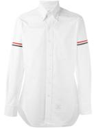 Thom Browne Striped Detail Shirt, Men's, Size: 4, White, Cotton