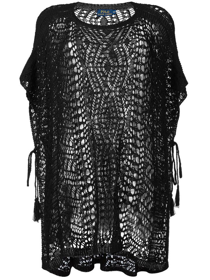 Polo Ralph Lauren - Lace Style Knitted Top - Women - Acrylic - Xs/s, Black, Acrylic