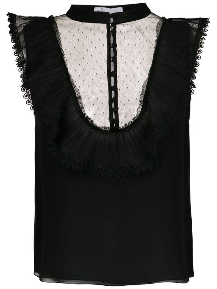 Nk Lace Sleeveless Top - Black