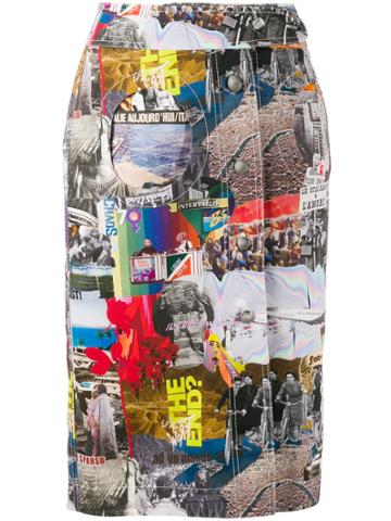 Marco Rambaldi Photographic Print Pencil Skirt - Grey