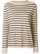 Max Mara Striped Knitted Top - Nude & Neutrals