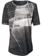 Stylised Print T-shirt, Men's, Size: 52, Grey, Cotton, Alexandre Plokhov