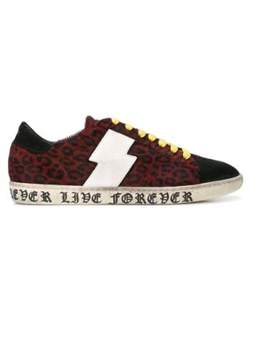 Amiri Live Forever Leopard Viper Sneakers - Black