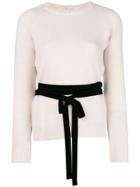 Red Valentino Tie Waist Jumper - Neutrals