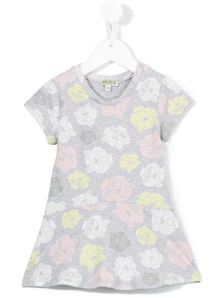 Kenzo Kids - Floral Print Dress - Kids - Cotton/spandex/elastane - 24 Mth, Grey