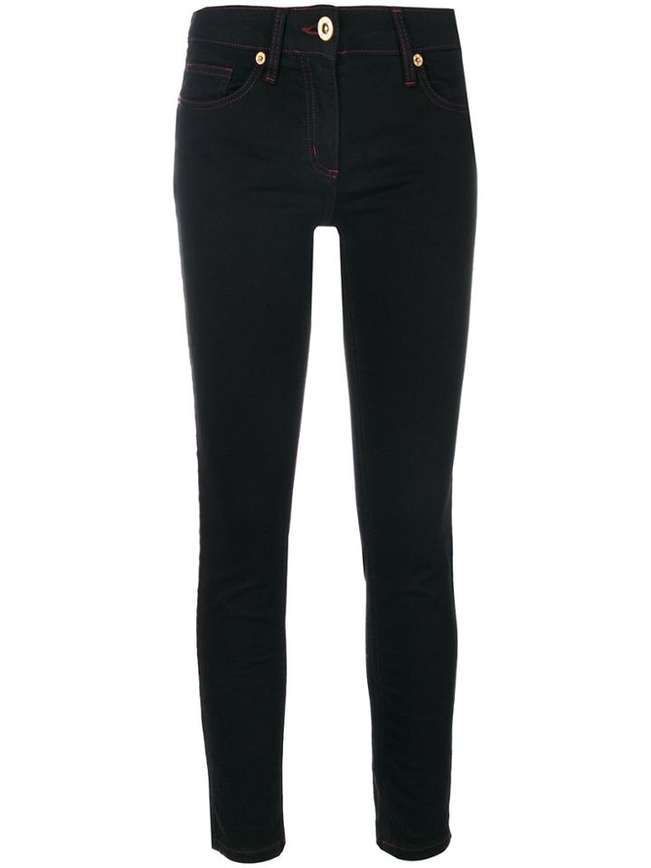 Blumarine Stitch Detail Skinny Jeans - Black