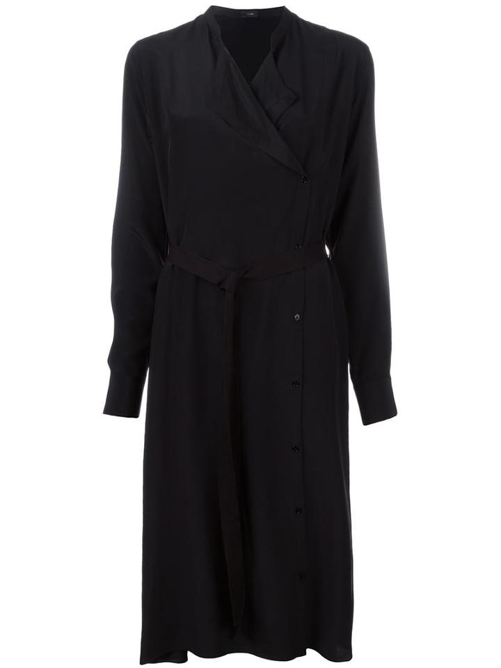 Joseph Wrap Dress, Size: 36, Black, Silk/cotton