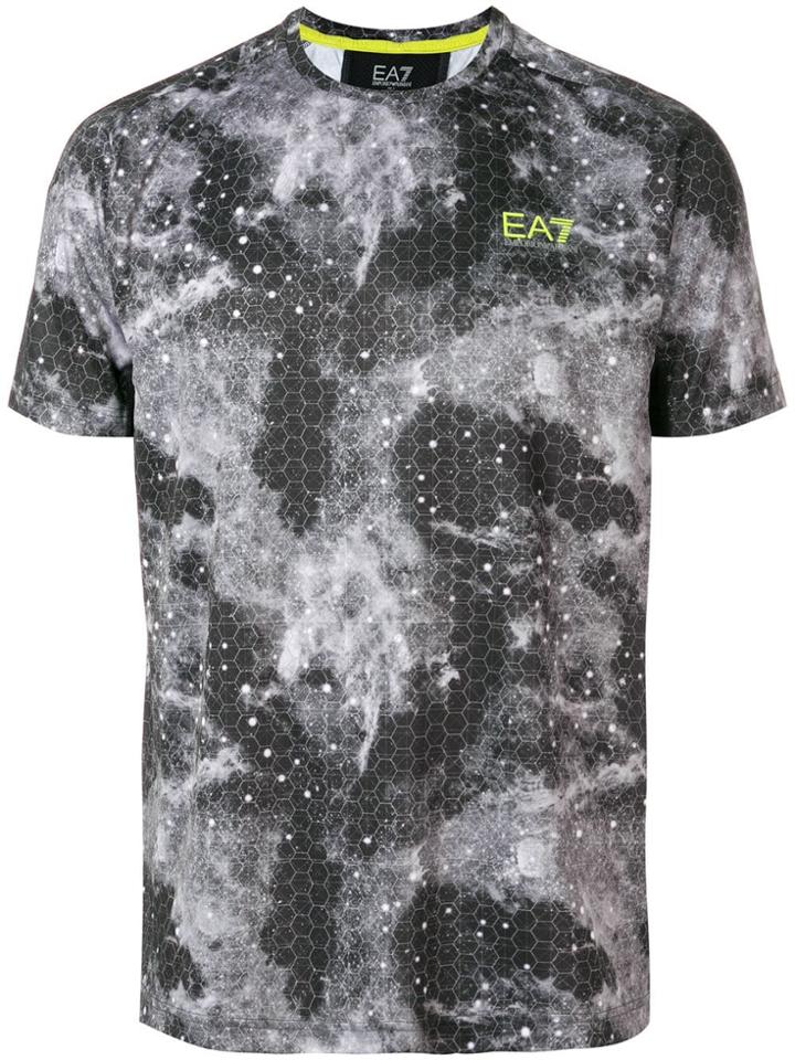 Ea7 Emporio Armani Clouds T-shirt - Black