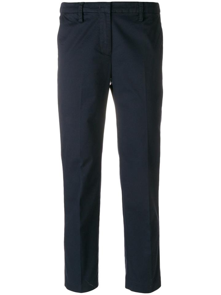 Emporio Armani Cropped Straight-leg Jeans - Blue