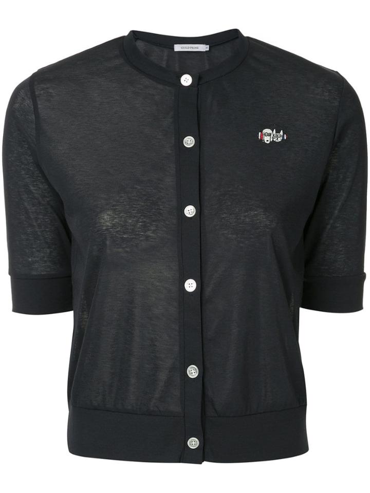 Guild Prime Short-sleeve Fitted Cardigan - Blue