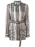 Roberto Cavalli Belted Long Shirt - Black