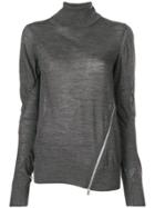Sacai Zip Detail Sweater - Grey