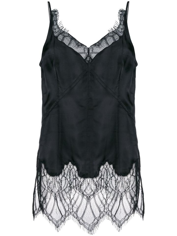 Helmut Lang Lace Detail Vest - Black