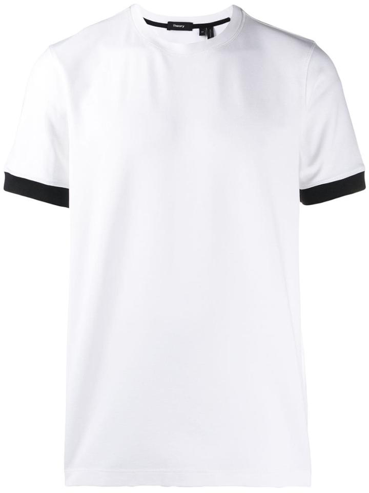 Theory Contrast Cuff T-shirt - White
