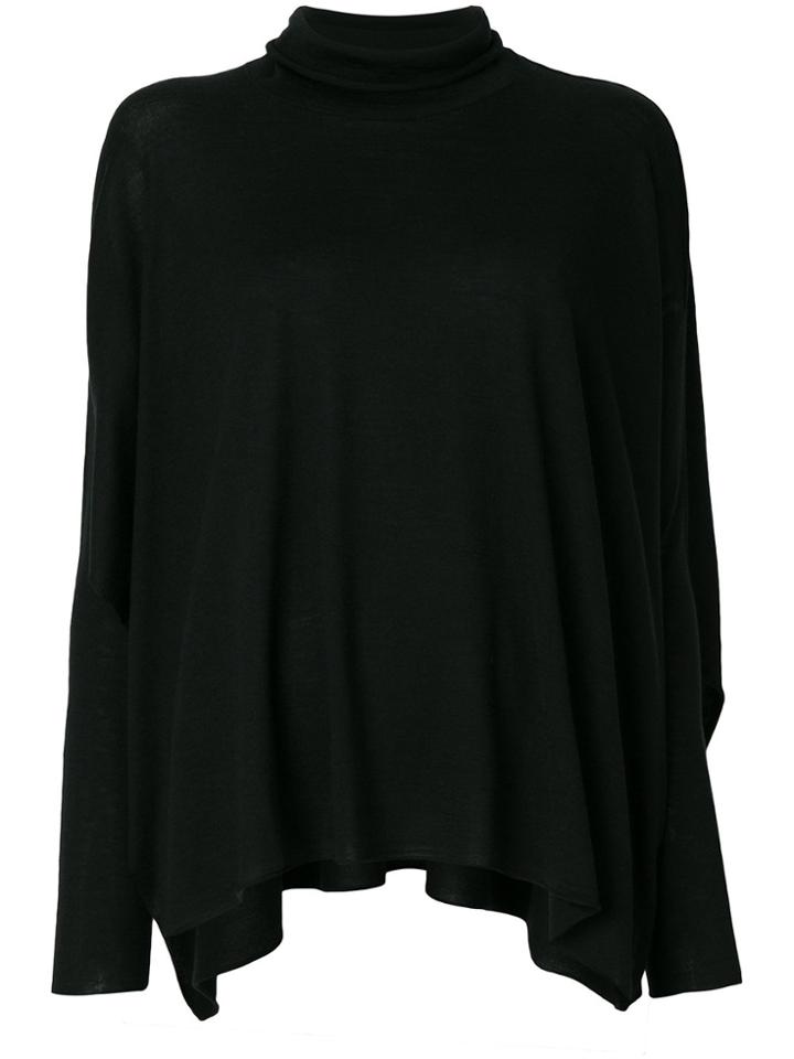 Lamberto Losani Flared Turtleneck Sweater - Black