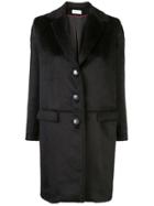 Beau Souci Textured Single-breasted Coat - Black