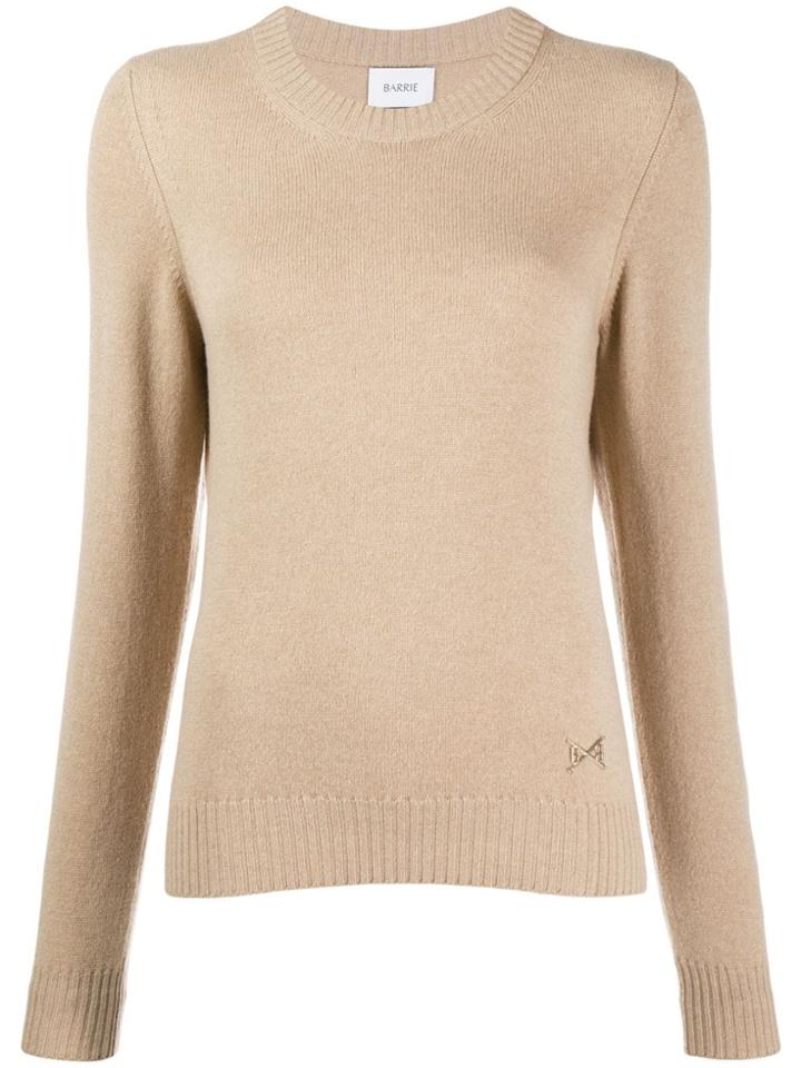 Barrie Round Neck Cashmere Jumper - Brown