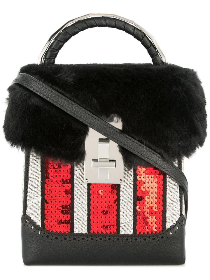 The Volon Sequin Box Bag - Black