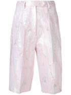 Atu Body Couture Metallic Knee-length Shorts - Pink
