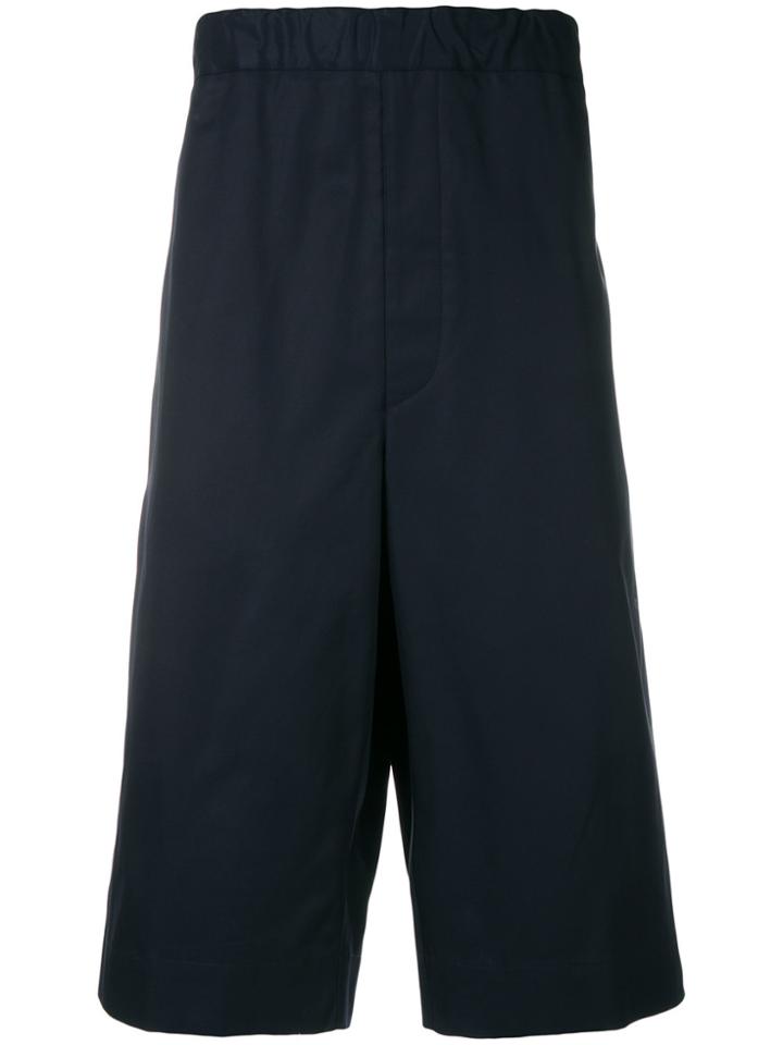 Jil Sander High-waisted Chino Shorts - Blue