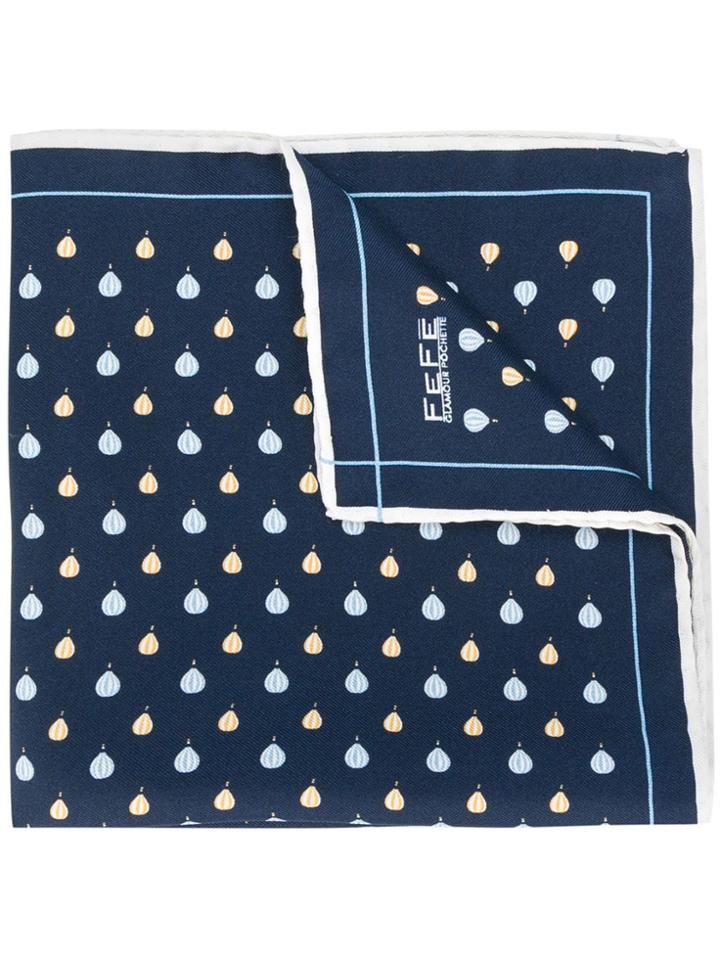 Fefè Balloon Print Pocket Square - Blue