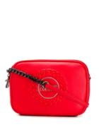 Versace Jeans Couture Logo Plaque Crossbody Bag - Red