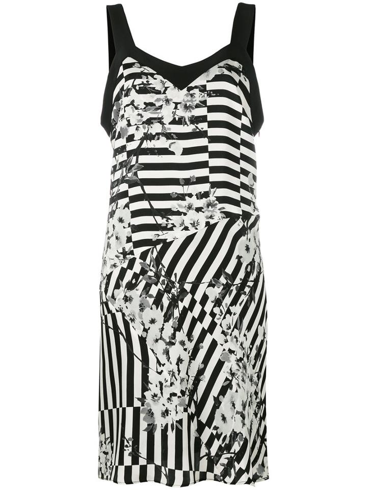Paul & Joe - Striped Floral Dress - Women - Silk/polyester - 40, Black, Silk/polyester