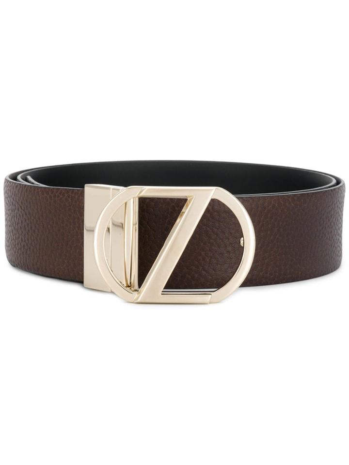 Z Zegna Reversible Buckle Belt - Brown