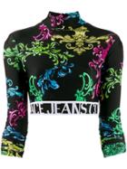 Versace Jeans Couture Baroque Print Long-sleeve Top - Black