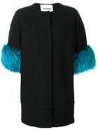 Ava Adore 'charlotte' Coat, Women's, Size: 42, Black, Acrylic/acetate/racoon Fur