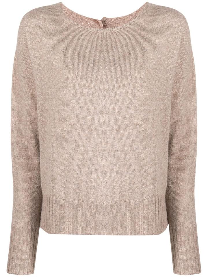 Liu Jo Crew-neck Knit Sweater - Neutrals