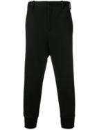 Neil Barrett Gathered Ankle Cropped Trousers - Black