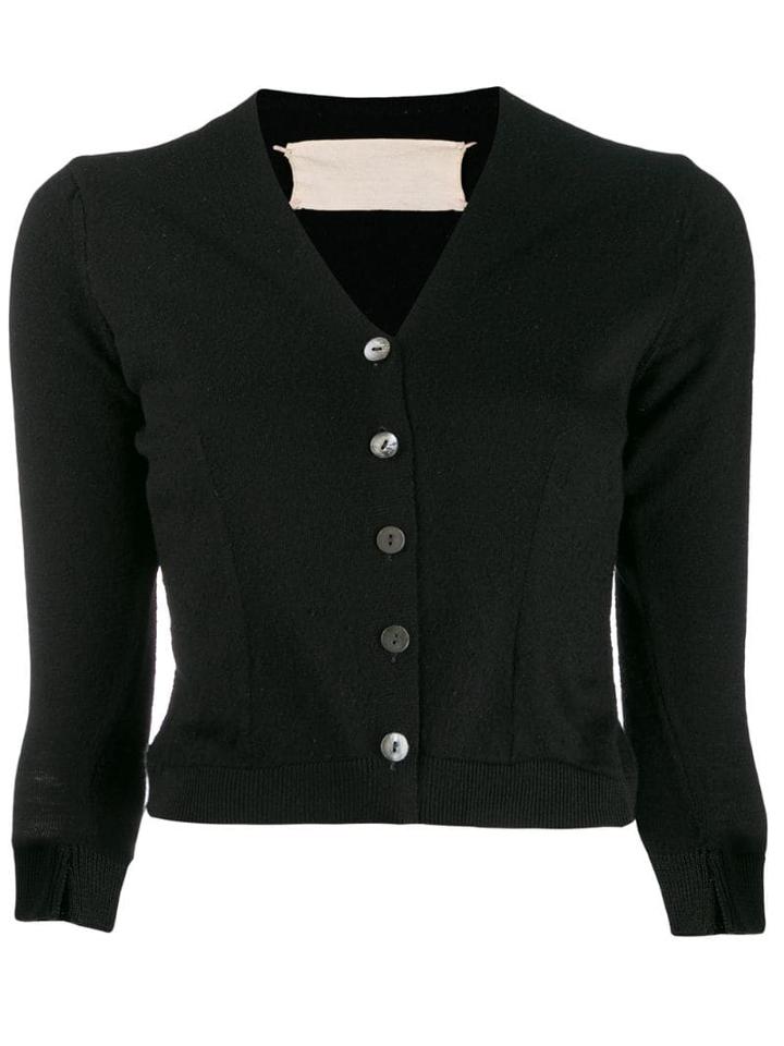 Maison Martin Margiela Pre-owned 1990's Cropped Cardigan - Black
