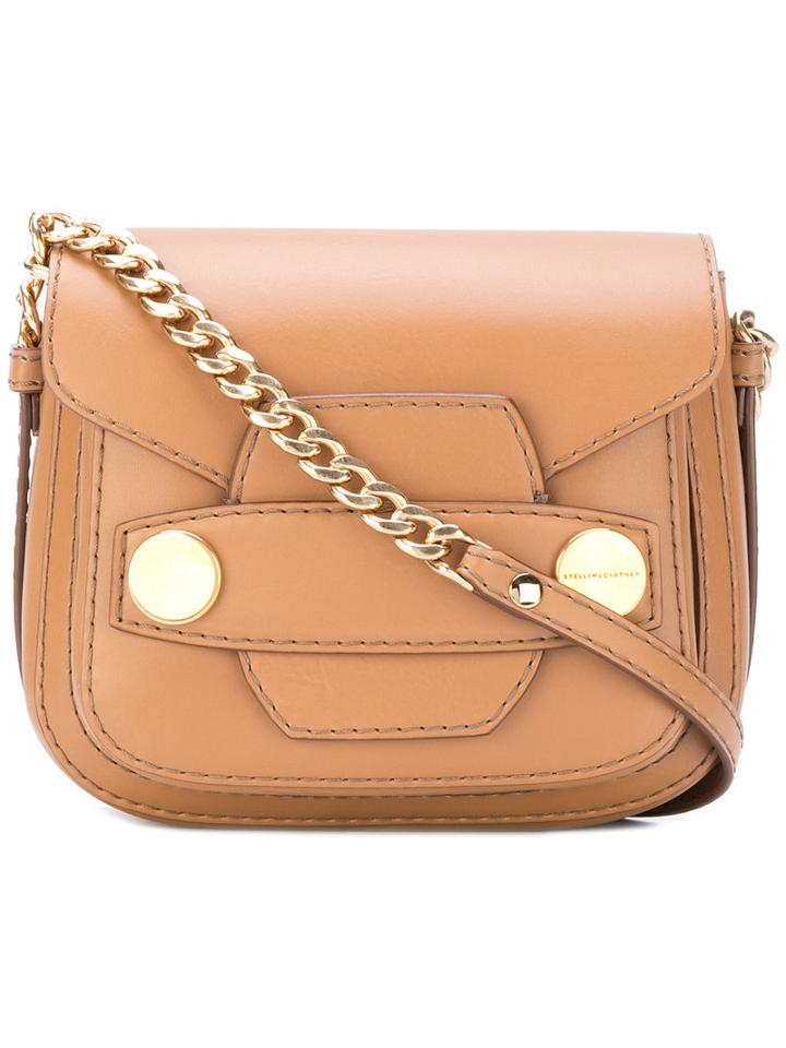 Stella Mccartney - Honey Stella Popper Small Shoulder Bag - Women - Brass/artificial Leather - One Size, Brown, Brass/artificial Leather