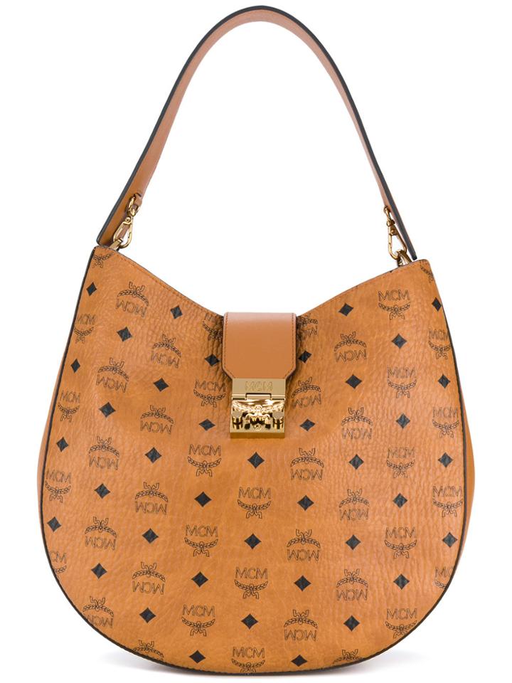 Mcm Large Patricia Hobo Bag - Brown