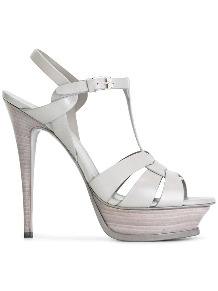 Saint Laurent Classic Tribute 105 Sandals - Grey
