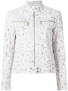 Olympiah - Printed Leather Jacket - Women - Leather - 38, White, Leather