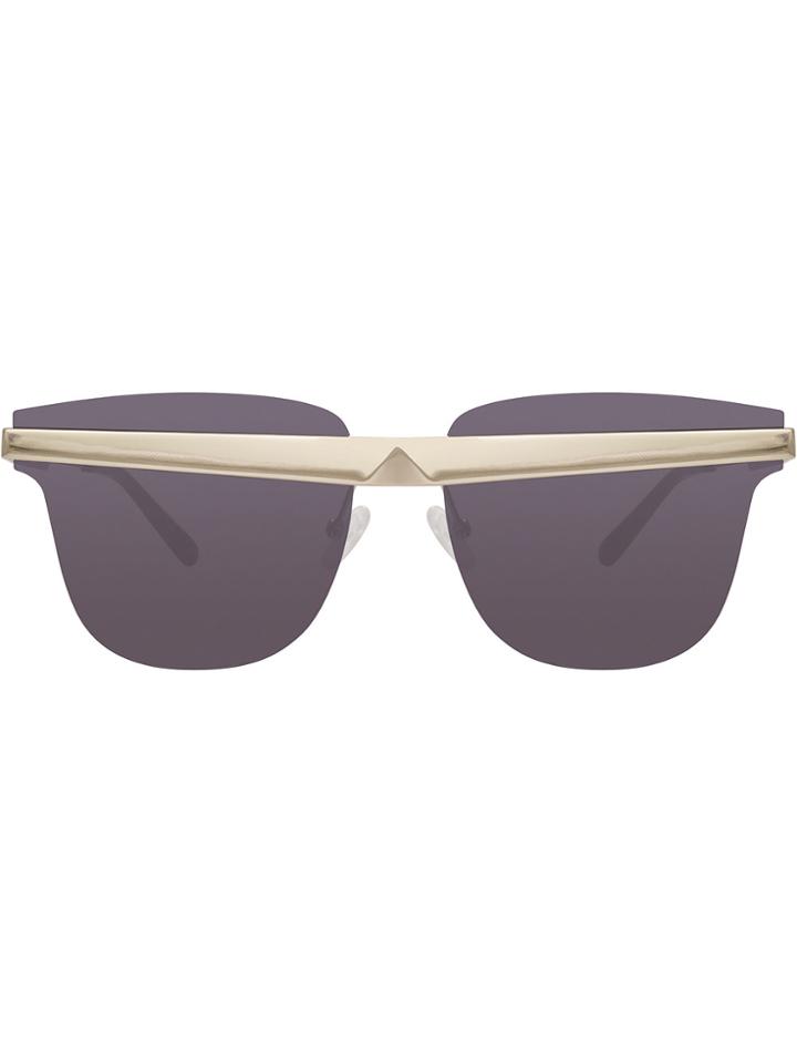 Linda Farrow United Nude 2 C1 D-frame Sunglasses - Metallic